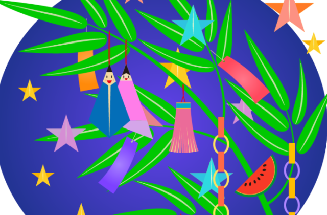 フラワーの七夕飾り